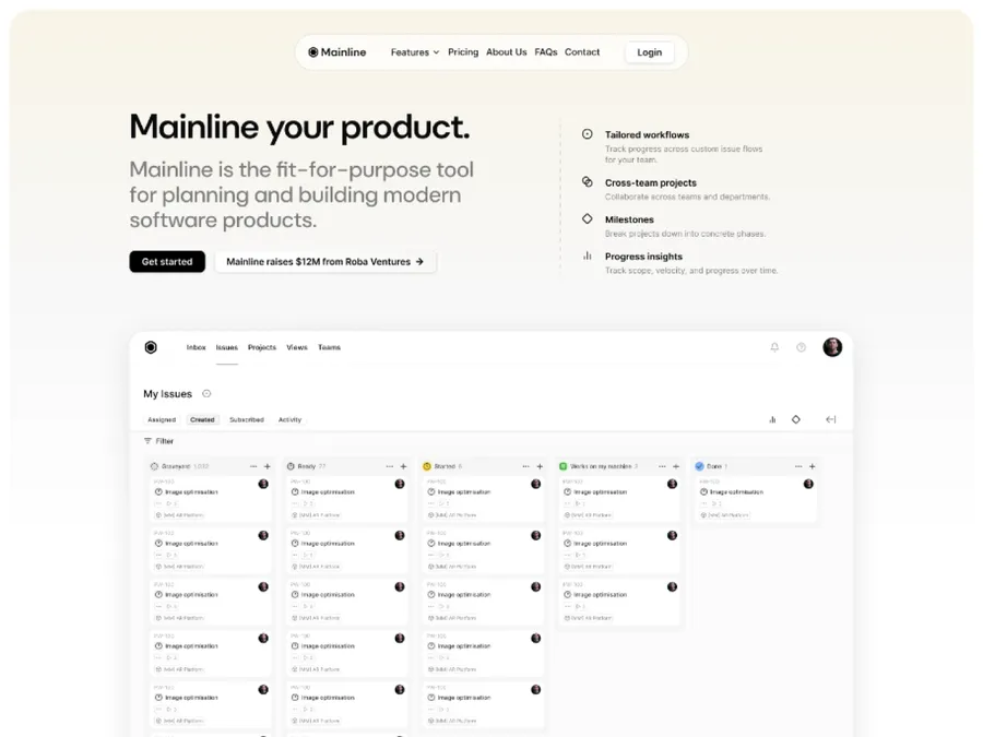 Mainline template screenshot