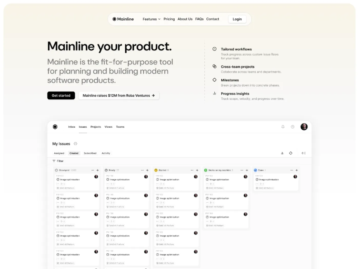 Mainline template screenshot